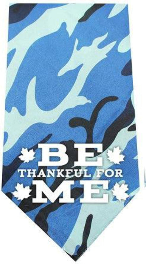 Mirage Pet Products Be Thankful for Me Screen Print Bandana, Large, Bright Pink...