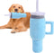 Cute Squeaky Dog Toys Cup - Soft Tumbler Funny Dog Toys with Handle for Aggressive Chewers, Safety Design Dog Toys for Small/Medium/Large Dog (Blu...