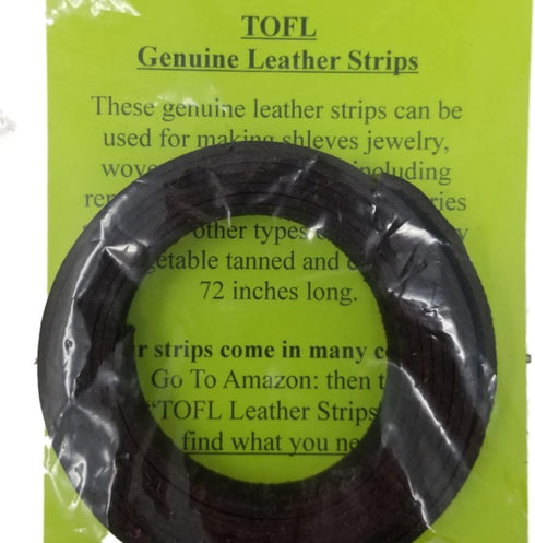 TOFL Genuine Top-Grain Leather Strap | 72 Inches Long | 5/8 Inch Wide | 1/16 Inch Thick (4-5 oz) | 1 Leather Strip for DIY Arts & Craft Projects, ...