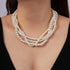 Missgrace Boho Women Dainty 1920s Pearls Layered Short Choker Necklaces for Women Gold Prom Party Multilayered Choker Necklace for Women...