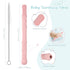 Baby Teether Tubes Teething Toys, 4 Pack silicone Hollow Teething Sticks for Babies 0-36 Months Chew Straw Toy Infant Teething Relief Toddlers Tee...