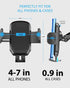 Phone Holder Car, Rear View Mirror Phone Holder - Aluminum Alloy Mount Multi-Angle Adjustment Rotatable and Retractable Compatible with All 4-7 In...