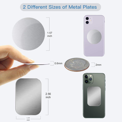 OWLKELA Mount Metal Plate for Phone Magnet Car Mount Holder Cradle with Adhesive, Universal Replacement Sticker Compatible with Magnetic Mounts - ...