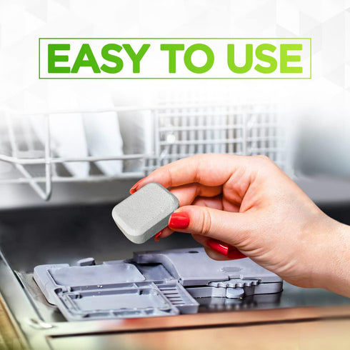 Heavy Duty Dishwasher Cleaner and Deodorizer Tablets, Descaler, Deep Cleaning, Natural Odor and Smell Remover, Calcium, Limescale, Hard Water Mark...