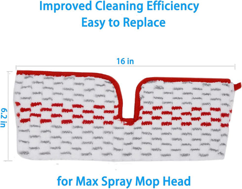 4 Pack Washable Microfiber Replace Mop Refill Fit for Promist Max Spray Mop Pad Replacement Head...