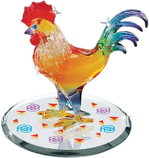 Glass Baron Sunrise Rooster Figurine...