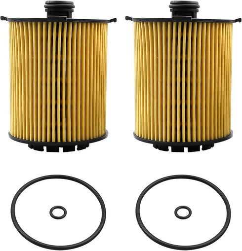 2Pcs Oil Filters Fit for Volvo XC90 C60 S90 2015-2020 Replace 31372212, 32140029...