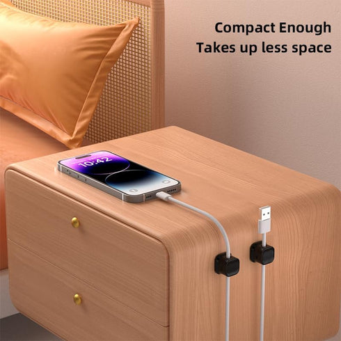 12 Pack Magnetic Cable Clip Clips, Under Desk Cable Management,Hgliagtsmat Adhesive Cord Clip Storage Box for Home Desk Phone Car Wall Desktop Nig...