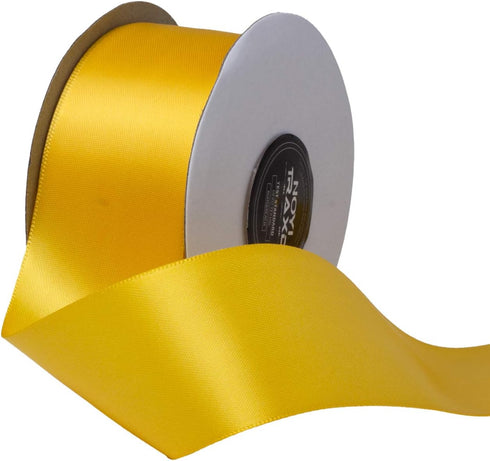 NOYI TRAXD 20 Yards Yellow Gold 1-1/2 inch Wide Double Faced Polyester Satin Ribbon for Craft,Wedding,Gift Wrapping,Bow Making & Other Projects...