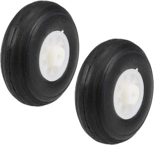 uxcell Tire and Wheel Sets for RC Airplane,PU Sponge Tire with Plastic Hub,1.43" 2pcs...