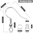 925 Sterling Silver Plated Earring Hooks 150 PCS/75 Pairs,Ear Wires Fish Hooks,500pcs Hypoallergenic Earring Making kit with Jump Rings and Clear ...