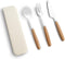 Reusable Travel Utensils with Case, 4pcs Portable Cutlery Set, Knives Fork and Spoon Set for Lunch Box, Portable Silverware Set for Travel Camping...