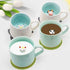 Lucky Cat 3D Cute Cartoon Animal Ceramics Coffee Cup - World's Greatest father, 8 OZ Coffee Mugs - Gift for Best Dad Mom Husband Wife Uncle Aunt G...