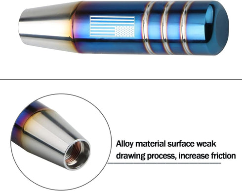 1 PC American Flag Design Gear Stick Shifter Knobs, Metal Gear Stick Shift Knob, Automatic Shift Knob, Weighted Car Shift Handle Knob Fits Most Au...