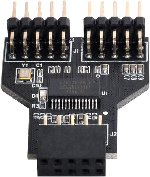 xiwai Motherboard 9pin USB 2.0 Header 1 to 2 Female Extension HUB Connector Adapter Port Multilier...