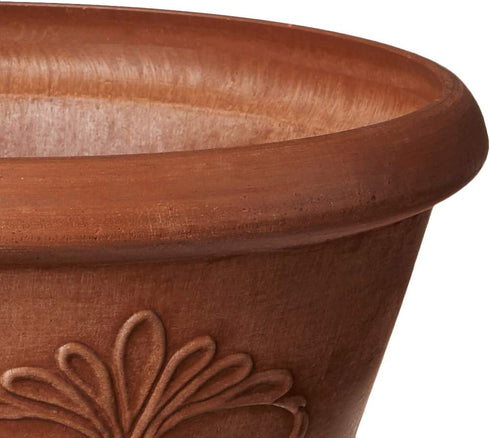 Arcadia Garden Products PSW Pot TA25TC Collection Shallow Bulb Pan Planter Dish Low Bowl for Succulents, Bonsai, Fairy Gardens, Herbs, 10-inch, Te...