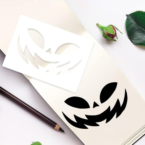 21 PCS Halloween Stencils for Painting on Wood,Halloween Crafts,Plastic Drawing Painting Spraying Template,Reusable Pumpkin bat Scarecrow Painting...