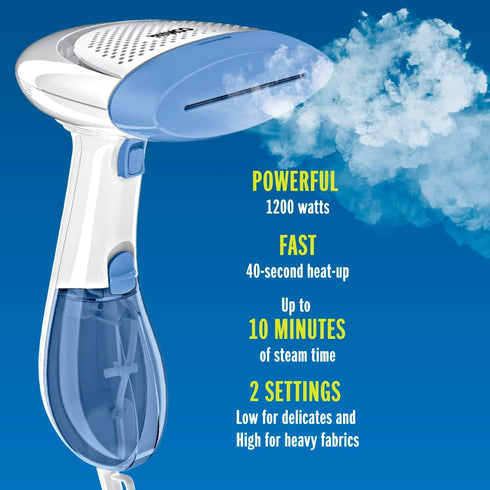 Conair Handheld Garment Steamer for Clothes, ExtremeSteam 1200W, Portable Handheld Design,White/Blue...