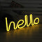 Neon Light,LED Hello Neon Word Sign Neon Letters Light Art Decorative Lights, Wall Decor for Christmas,Kids Room,Living Room,USB Battery Powered (...