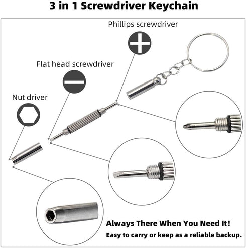 Eyeglass Repair Kit with Anti Slip Glasses Nose Pad Replacement and Glasses Screws, Tool Kits for Sunglass, Eye Glass Repairing Kit with Eyeglass ...