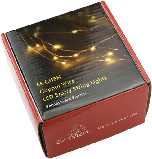 ER CHEN Fairy Lights Plug in, 66Ft/20M 200 LED Starry String Lights Outdoor/Indoor Waterproof Copper Wire Decorative Lights for Bedroom, Patio, Ga...