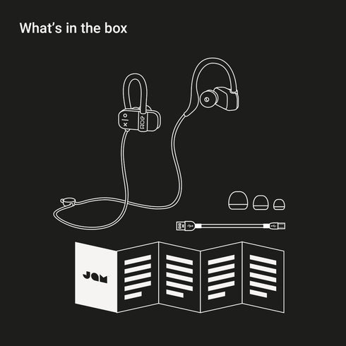 JAM Live Fast Workout Earphones 30 ft. Bluetooth Range, IP67 Sweat Resistant Earbuds 3 Sizes Included, 12 Hour Battery Life, Hands-Free Calling Bl...