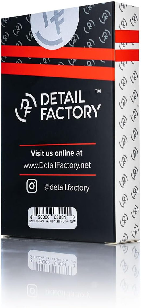 Detail Factory - Pet Hair Card - Perfect for Easily Removing Pet Hair from Automotive Carpet and Upholstery; Ergonomic Design; Durable Long lastin...