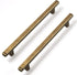 Goo-Ki Vintage Brass Drawer Handles 6-1/4 in (160mm) Hole Centers Straight Bar Pull,2-Pack Antique Bronze Solid Cabinet Handles for Kitchen Cabine...