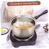 1 Set Stainless Steel Saucepan with Glass Strainer Lid Sauce Pot Pan Induction Pot Stock Pot Sauce Pan...