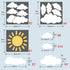 Sun and 30PCS White Clouds Removable Vinyl Wall Decals Peel and Stick Wallpaper Stickers for Nursery Bedroom Living Room...
