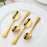 Coffee Spoon Stainless Steel Small Espresso Spoons Gold, BUY&USE 5-Inch Teaspoon Hammered Surface Dinnerware Set of 12...