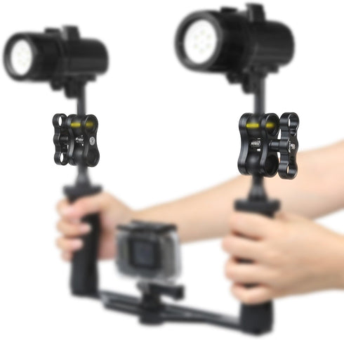 D&F 1'' inch Aluminum Standard Ball Mount Clamp for Underwater Light Arm System...