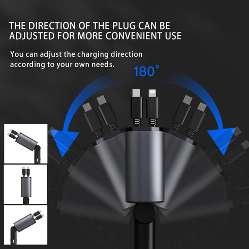 Kwak's Retractable Car Charger USB C,Car Charger Adapter with Retractable Cable Fast Charge Compatible with iPhone 15/15 Pro Max(Double Type-C)...
