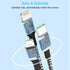 100W USB C Multi Fast Charging Cable, 6FT 6A USB C/A to Multi Charging Cable, 5 in 1 Braided Multi Charging Cable with Type C/Lightning/Micro USB ...