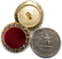 20 pcs Rhinestone Surrounded Red Velvet Metal Shank Buttons for Coats -25mm -1"...