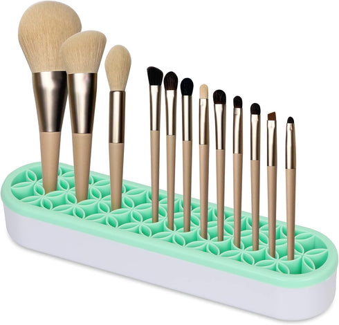 Unaone Silicone Makeup Brush Holder, Multipurpose Beauty Tool Organizer Make up Brush Storage Stand for Painting Pen Brushes Nail Clippers Drill P...