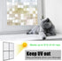 Bloss Window Privacy Film Stain Glass Frosted Window Film Decorative Windows Cover Small Mosaic Heat Control Glass Film for Home Office,17.7 x 78....