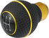 uxcell 1 Set 5 Speed Car Gear Shift Knob Black Faux Leather with Yellow Thread with Accessories Black Yellow...