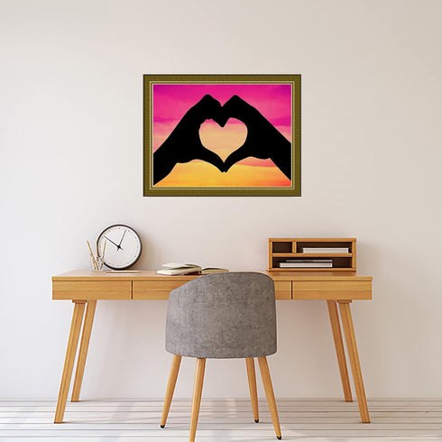 YEEIFFD Love Heart Shape 5D Diamond Art, Sweet Impulsive Love Round Full Drill Diamond Painting Kits for Beginner Home Cafe Decor and Christmas Va...