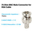 XRDS -RF BNC Compression Connector for RG6 Coaxial Cable BNC Male RG6 Connectors for CCTV, SDI, HD-SDI, Siamese, Security Camera(Pack of 10)...