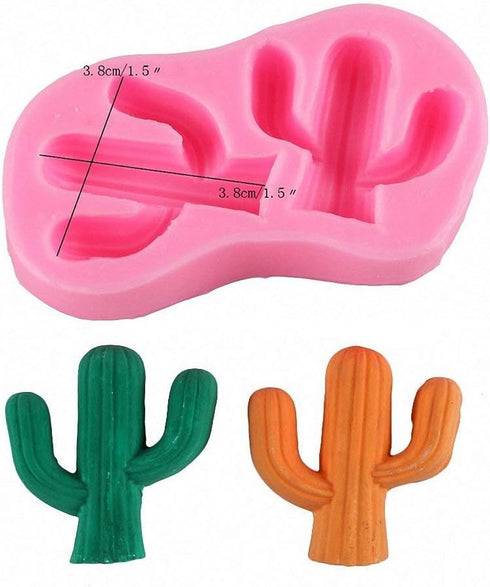 2-Pack Cactus Silicone Molds Set - MoldFun Cacti Mold for Fondant, Gum Paste, Chocolate, Candy, Candle, Polymer Clay...