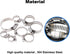 Glarks 100Pcs Adjustable 8-44mm Range 304 Stainless Steel Worm Gear Hose Clamps Assortment Kit, Fuel Line Clamp for Water Pipe, Plumbing, Automoti...