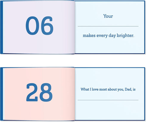 What I Love about Dad Book - Father's day Gifts for Dad from Daughter, Son - Dad Gifts from Daughter, Son - Birthday Gifts for Dad, Dad Birthday G...