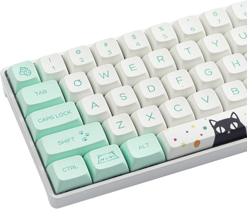 Hyekit PBT Keycaps 130 Keys Cat Keycaps Dye-Sublimation Cute Keycaps XDA Profile Custom Keycaps for Cherry Gateron MX Switches Mechanical Keyboard...