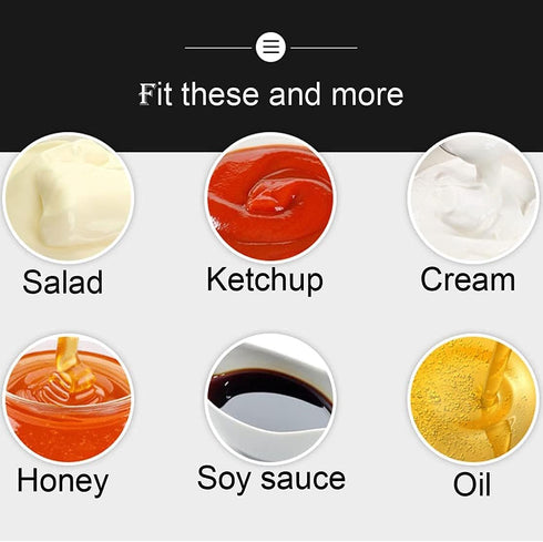 CONDRA FIELD Condiment Sauces Squeeze Bottles - (3Pcs-13.5oz),with Leak-Proof Cap and Scale Line.Plastic Squeeze Squirt Bottles for Ketchup,Mustar...