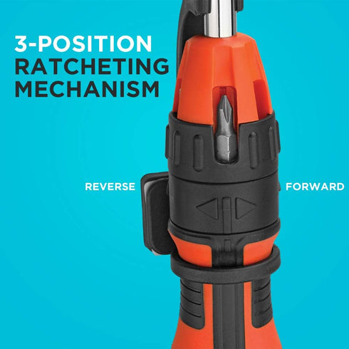 BLACK+DECKER Ratcheting Screwdriver, 10 Bit (BDHT68000)...