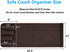 Sofa Armrest Organizer Non-Slip Arm Chair Bedside Caddy Storage Organizer for Recliner Couch with 5 Pockets for Cell Phone TV Remote Control Magaz...