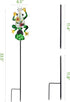 Solar Rain Gauge Outdoor, Metal Frog Shape, 6 inchs Glass Tube, with 2 Feet Stake, Decorative for Yards, Garden, Lawn...