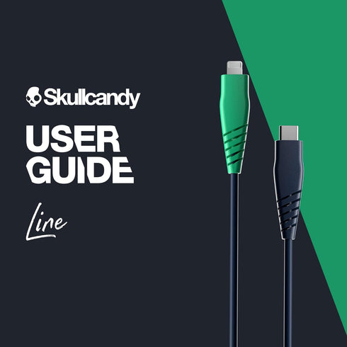 Skullcandy Line Round Charging Cable, USB-C to Lightning - Dark Blue/Green, 20W 4ft...