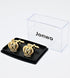 Golden Royal Crown Mens Cufflinks In Gift Case Novelty Crown with Crystals Cufflinks for Men Jewelry for Wedding Party Business Birthday Anniversa...
